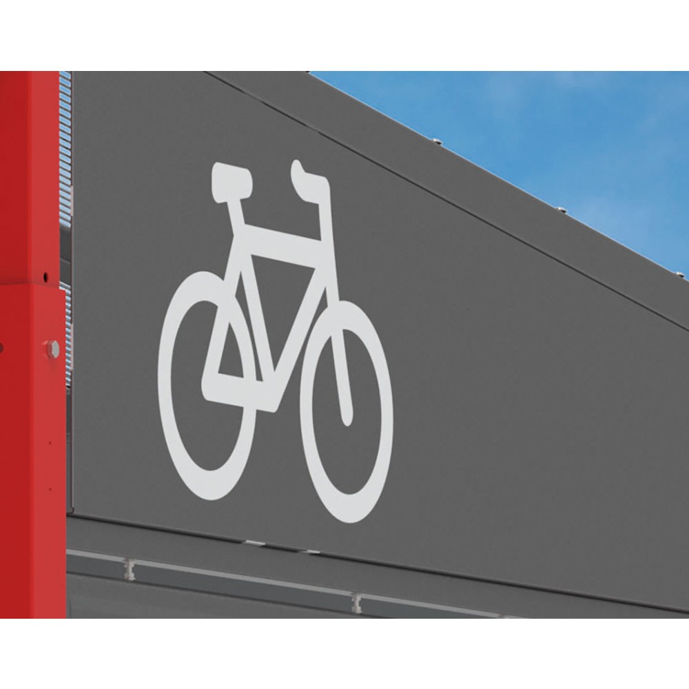 Produktabbildung Nr. 4: PROCITY® Fahrradüberdachung Milano, All-In-One, Grundmodell und Erweiterung, Rückwand und Seitenverkleidungen, anthrazit
