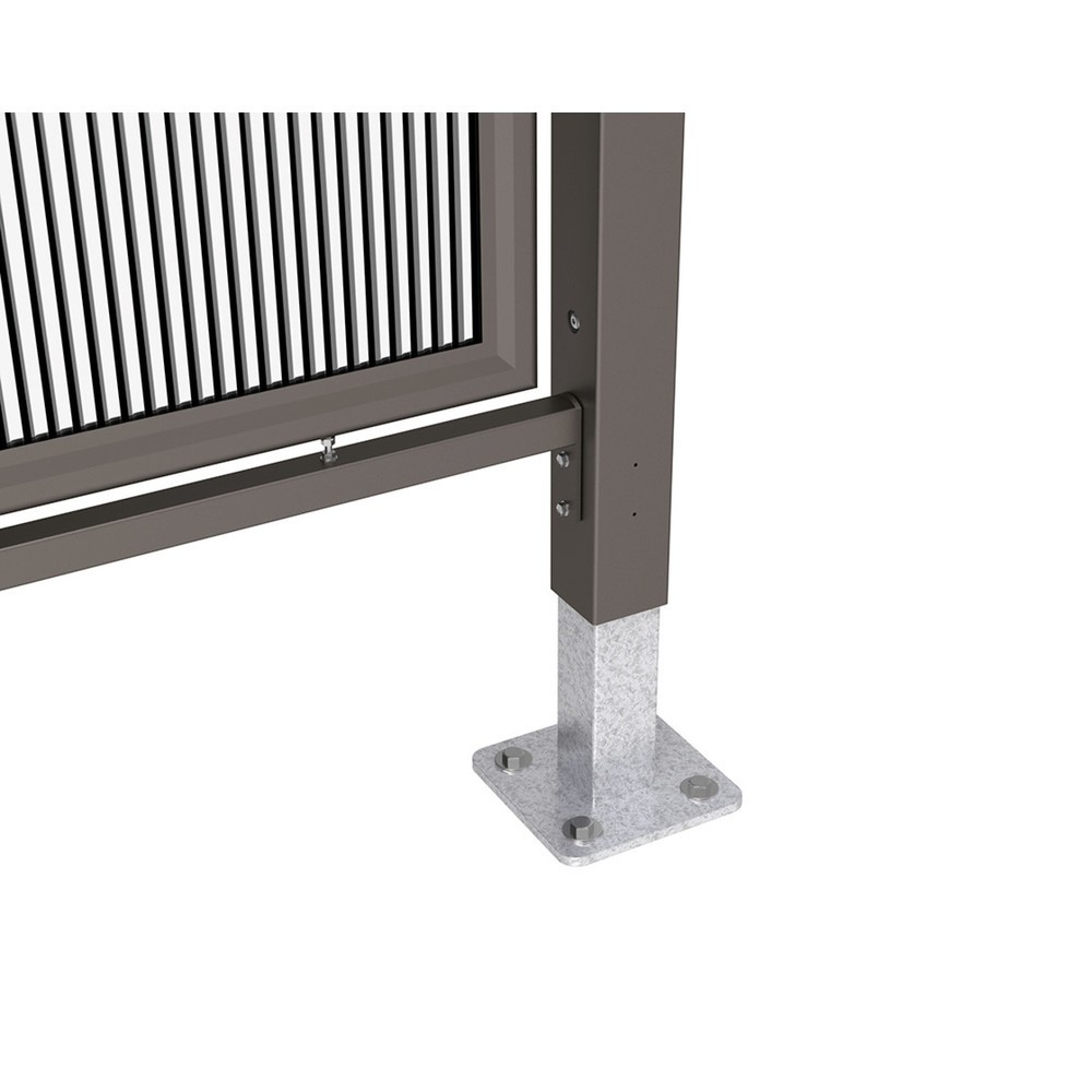 Produktabbildung Nr. 5: PROCITY® Fahrradüberdachung Milano, All-In-One, Grundmodell und Erweiterung, Rückwand und Seitenverkleidungen, anthrazit