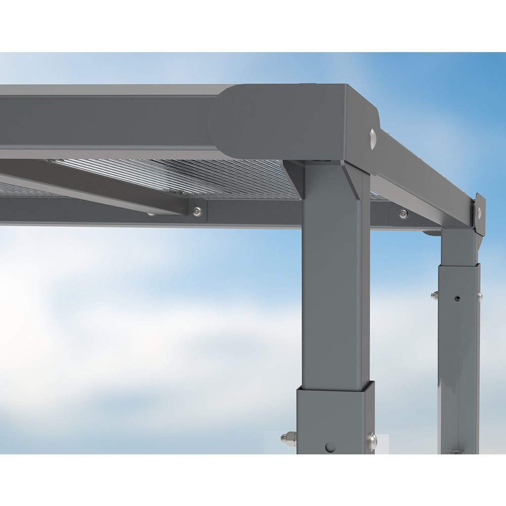 Produktabbildung Nr. 7: PROCITY® Fahrradüberdachung Milano, All-In-One, Grundmodell und Erweiterung, Rückwand und Seitenverkleidungen, anthrazit