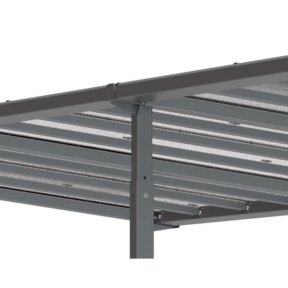 Produktabbildung Nr. 8: PROCITY® Fahrradüberdachung Milano, All-In-One, Grundmodell und Erweiterung, Rückwand und Seitenverkleidungen, anthrazit