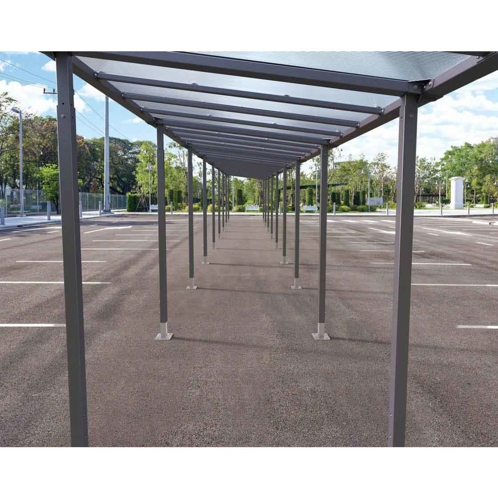 Produktabbildung Nr. 9: PROCITY® Fahrradüberdachung Milano, All-In-One, Grundmodell und Erweiterung, Rückwand und Seitenverkleidungen, anthrazit