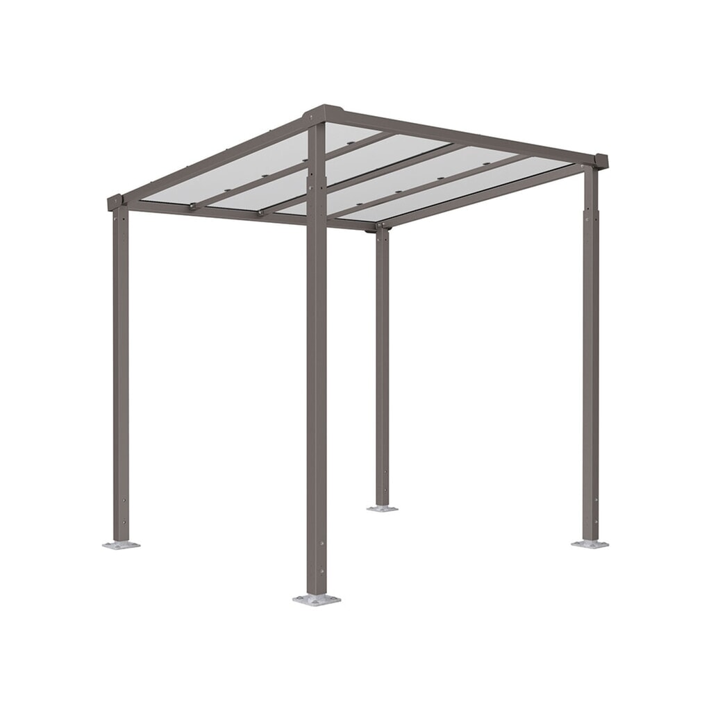 PROCITY® Fahrradüberdachung Milano, Grundmodell, ohne Verkleidungen, anthrazit Produktabbildung: PROCITY® Fahrradüberdachung Milano, Grundmodell, ohne Verkleidungen, anthrazit