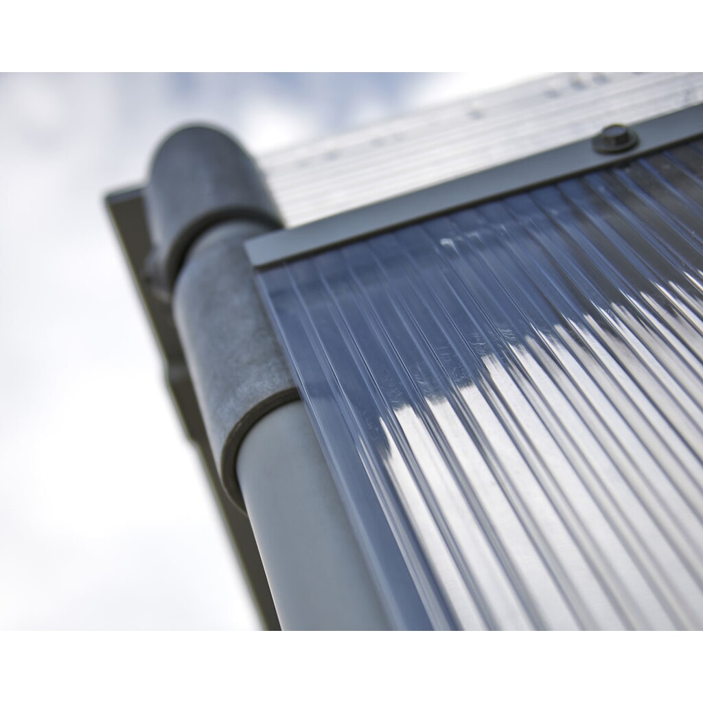 PROCITY® Alu-Überdachung 5 Plätze, ohne Verkleidungen, ohne Fahrradständer, silber eloxiert Produktabbildung Nr. 4: PROCITY® Alu-Überdachung 5 Plätze, ohne Verkleidungen, ohne Fahrradständer, silber eloxiert