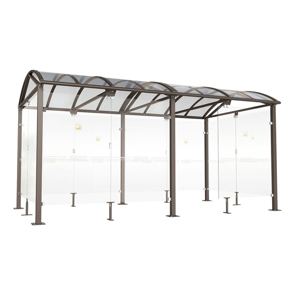 PROCITY® Raucherunterstand Klassik L, BxT 5.000 x 2.690 mm, anthrazit Produktabbildung: PROCITY® Raucherunterstand Klassik L, BxT 5.000 x 2.690 mm, anthrazit