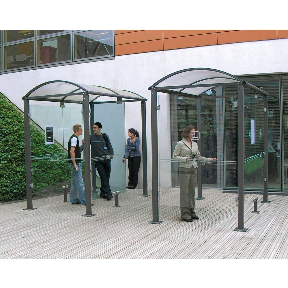 Produktabbildung Nr. 3: PROCITY® Raucherunterstand Klassik M, BxT 2.500 x 1.560 mm, braun