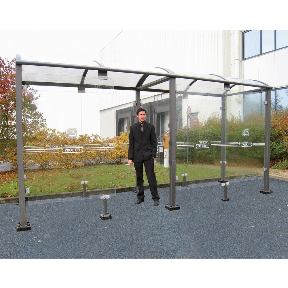 Produktabbildung Nr. 9: PROCITY® Raucherunterstand Klassik M, BxT 2.500 x 1.560 mm, braun