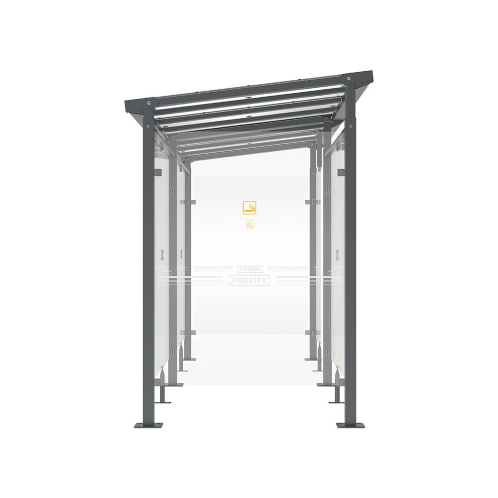 Produktabbildung Nr. 2: PROCITY® Raucherunterstand Milano, BxT 2.520 x 1.560 mm, moosgrün