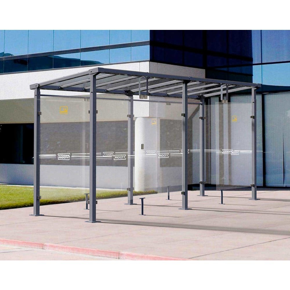 Produktabbildung Nr. 5: PROCITY® Raucherunterstand Milano, BxT 2.520 x 1.560 mm, moosgrün