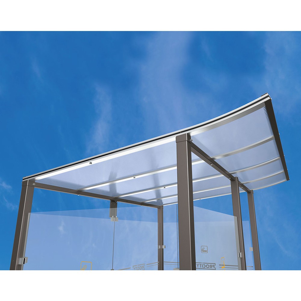 Produktabbildung Nr. 3: PROCITY® Raucherunterstand Modulo, ohne Frontverkleidung, BxT 5.020 x 1.990 mm, anthrazit