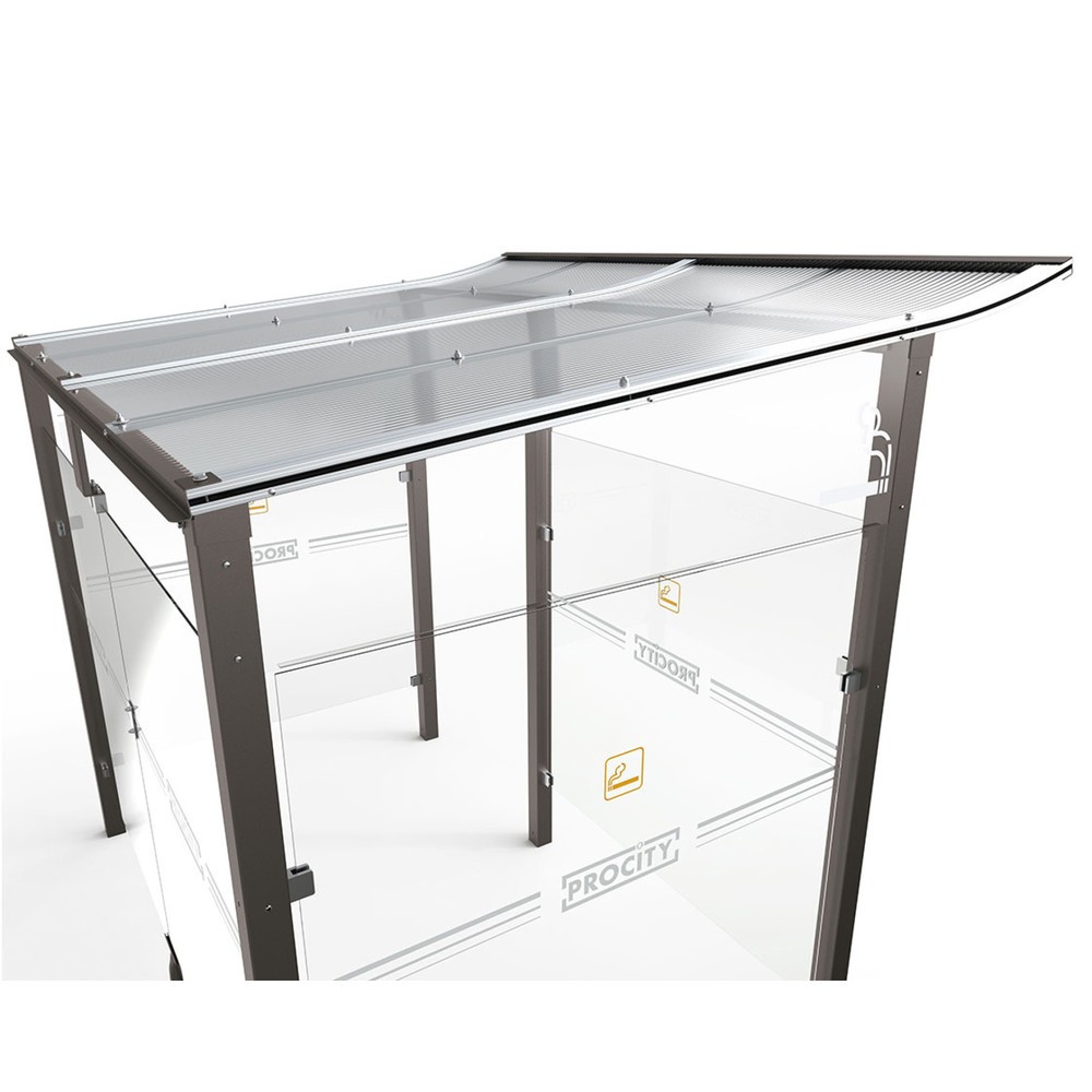 Produktabbildung Nr. 4: PROCITY® Raucherunterstand Modulo, ohne Frontverkleidung, BxT 5.020 x 1.990 mm, anthrazit