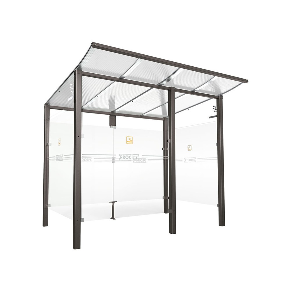 Produktabbildung Nr. 5: PROCITY® Raucherunterstand Modulo, ohne Frontverkleidung, BxT 5.020 x 1.990 mm, anthrazit
