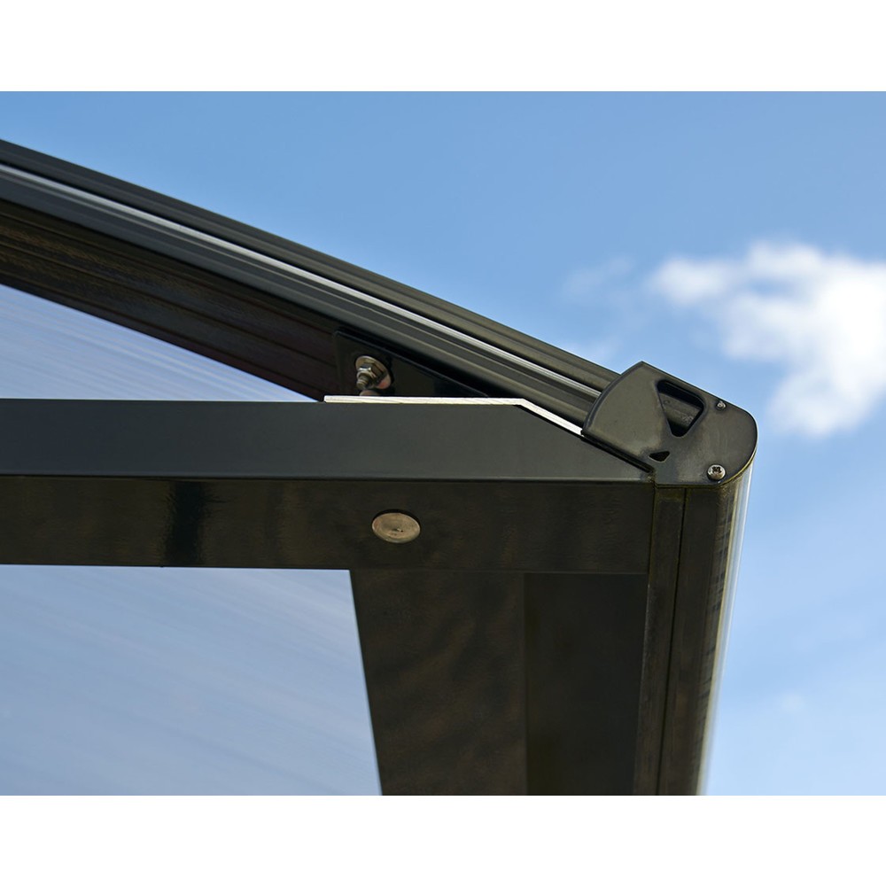 Produktabbildung Nr. 5: PROCITY® Überdachung Province gebürsteter Edelstahl, Fahrradständer 6 Plätze, ohne Verkleidung, anthrazit