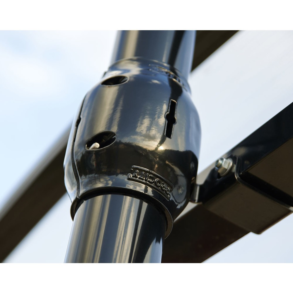 Produktabbildung Nr. 3: PROCITY® Überdachung Province Kugel, All-In-One, Fahrradständer 6 Plätze, mit Rückwand und Seitenverkleidungen, anthrazit