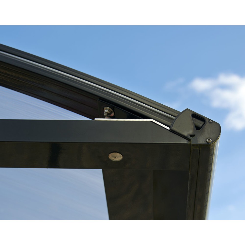 Produktabbildung Nr. 5: PROCITY® Überdachung Province Kugel, All-In-One, Fahrradständer 6 Plätze, mit Rückwand und Seitenverkleidungen, anthrazit