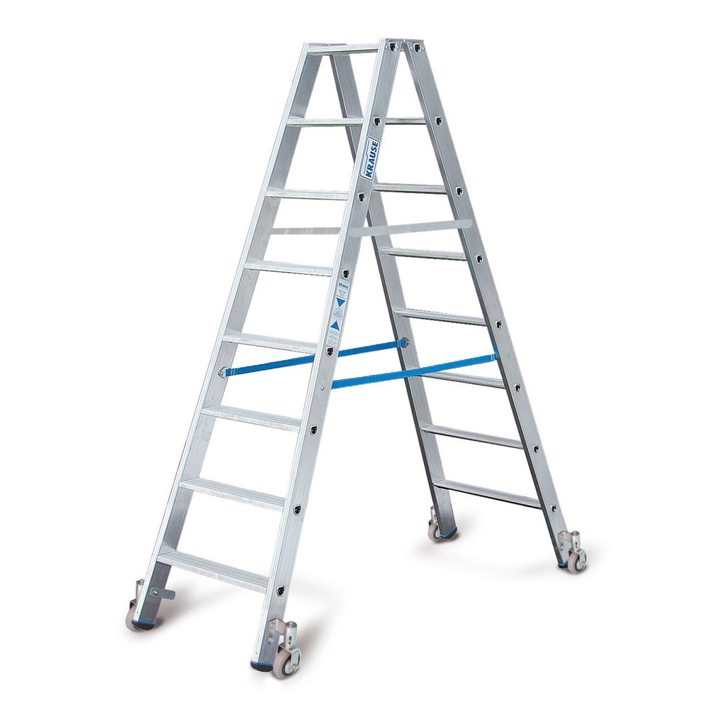 Productafbeelding nr. 1: Professionele dubbele trap KRAUSE®, 2-zijdig begaanbaar, met wielen, standhoogte 0,25 m