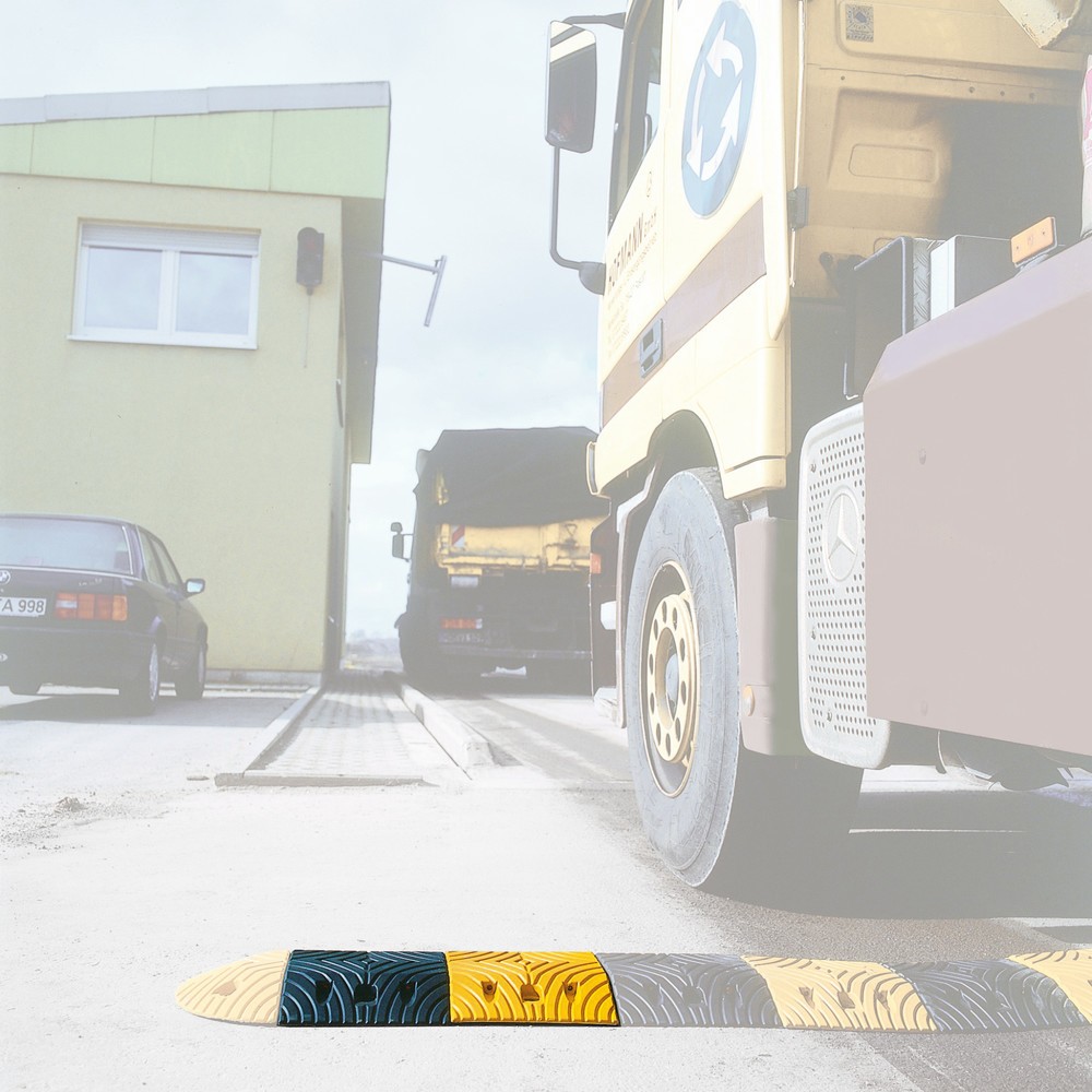 Zdjęcie produktu: Próg zwalniający z kauczuku, < 20 km/h, element podstawowy, żółty