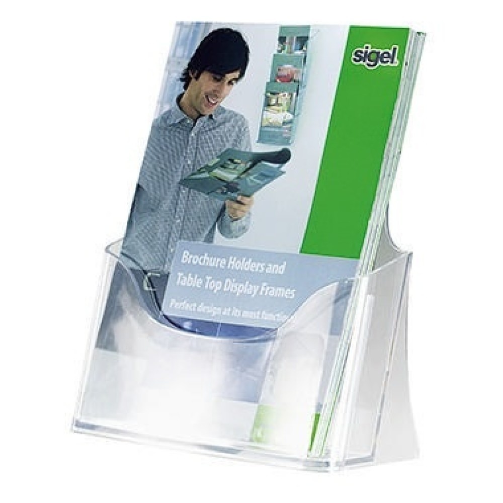 Produktabbildung: Sigel Prospekthalter LH112 für DIN A5 1Fach Acryl glasklar
