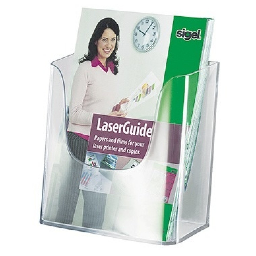 Produktabbildung: Sigel Wandprospekthalter LH116 für DIN A5 1Fach Acryl glasklar