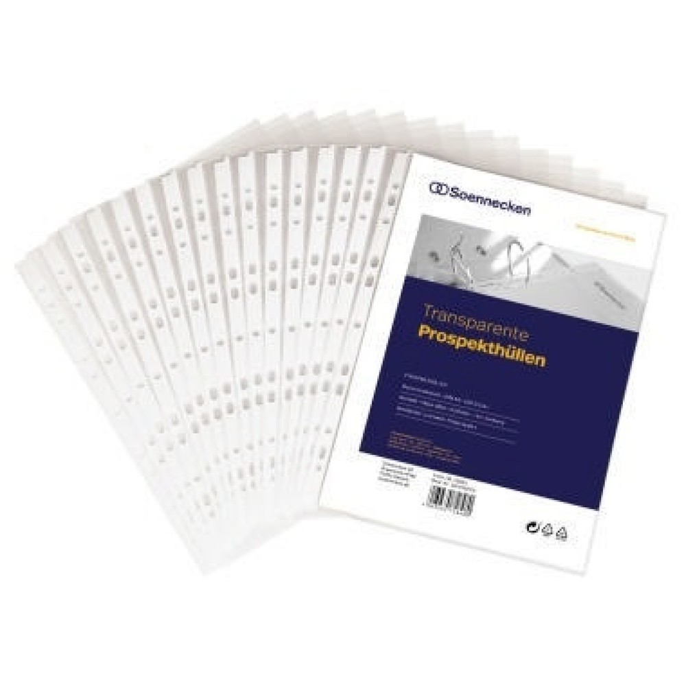 Produktabbildung: Soennecken Prospekthülle 1610 DIN A4 PP transparent 50 St./ Pack.
