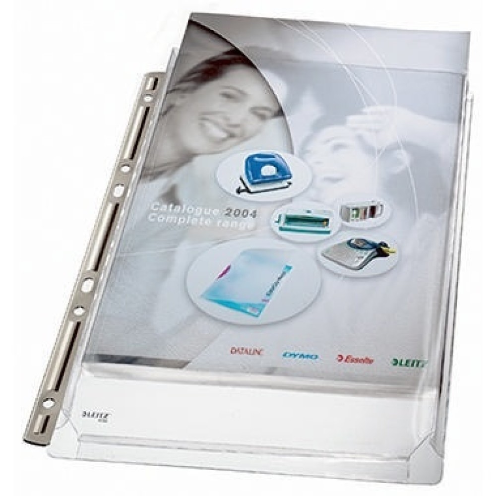 Produktabbildung: Leitz Prospekthülle Maxi 47553003 DIN A4 0,17mm PVC tr 3 St./Pack.