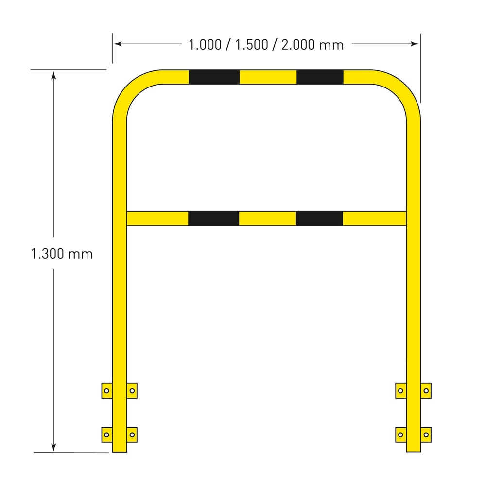 Product image no. 5: Protection bar, indoor, side attachment, HxW 1.300 x 2.000 mm