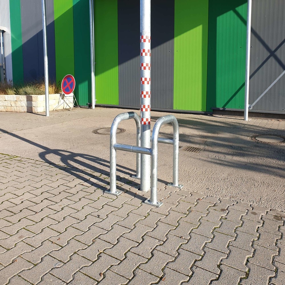 N° de l'image du produit 9 : Protection anticollision pour colonnes MORAVIA, usage extérieur, galvanisée à chaud, hauteur 600 mm, pour dimensions de colonnes (l x P) 600 x 600 mm