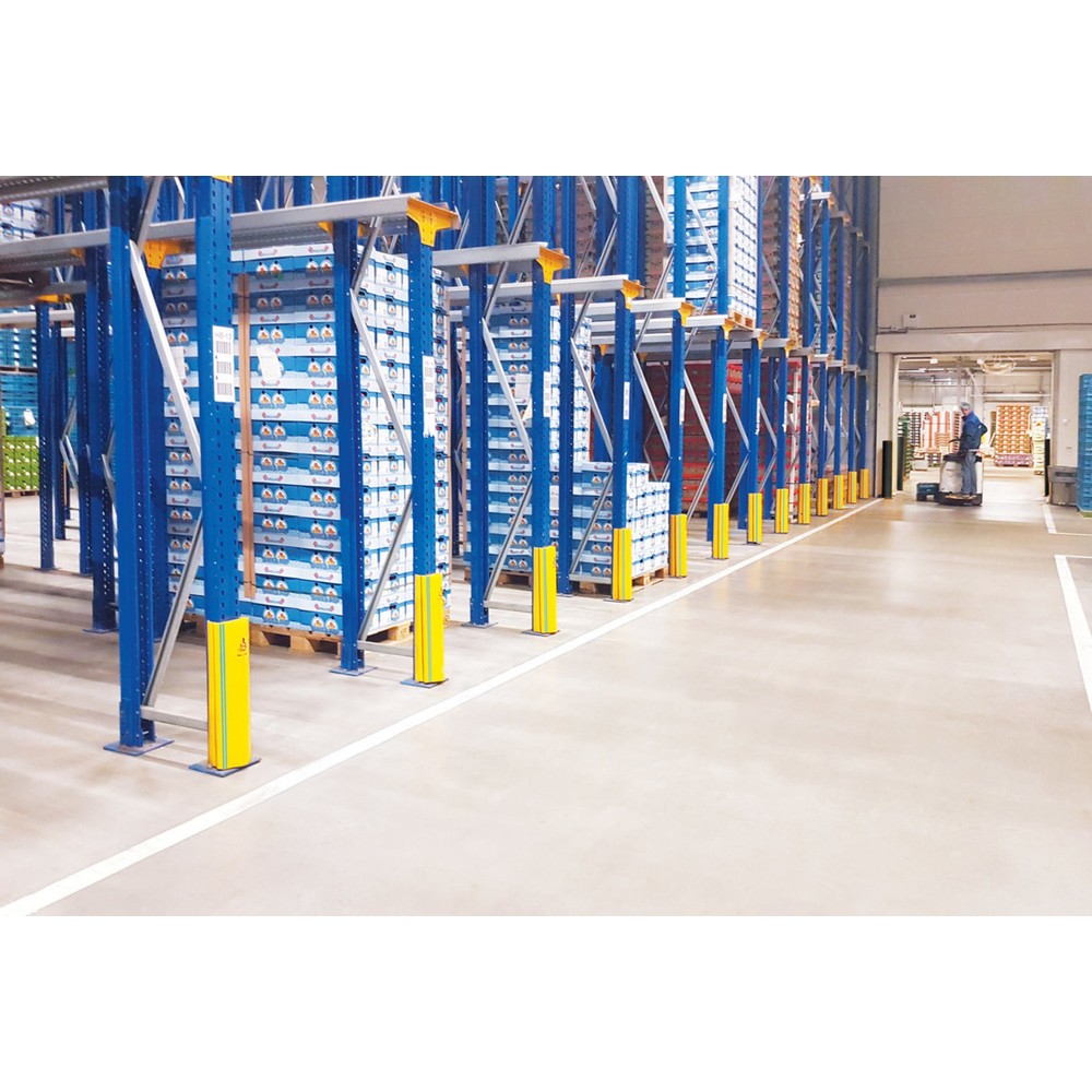 N° de l'image du produit 6 : A-SAFE Protection contre les chocs pour rayonnages RackGuard en MEMAPLEX®, version frigorifique, cote intérieure HxlxP 600 x 102 x 44 mm