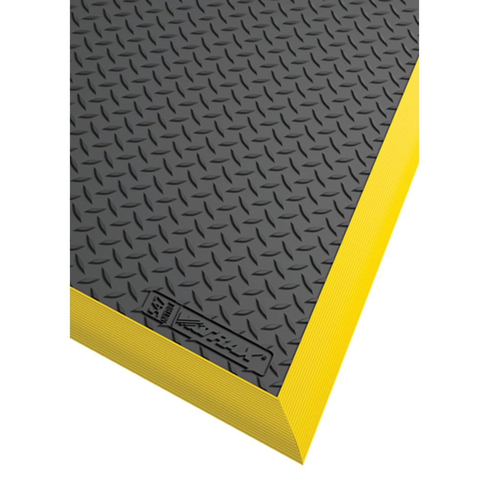 Číslo obrázku produktu 3: Protiúnavová rohož NoTrax Diamond Flex™, ESD, nitrilová, ŠxD 970 x 1 630 mm, černá/žlutá