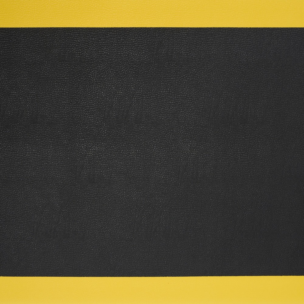 Číslo obrázku produktu 5: Protiúnavová rohož HEMMDAL ErgoSoft Classic, texturovaná, 1vrstvá, ŠxD 600 x 600 mm, černo/žlutá