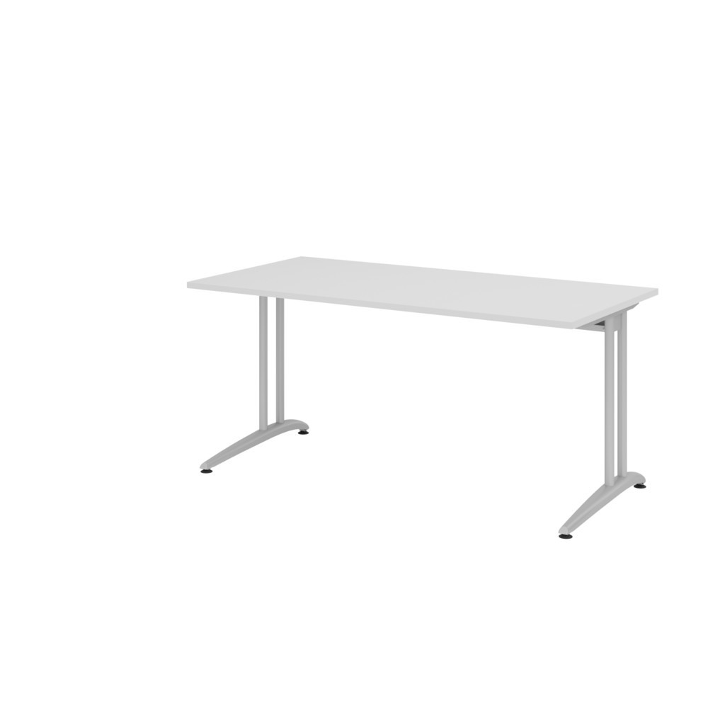 Obrázek produktu: Kancelářský psací stůl Hammerbacher Akzent , rám s C noha , v x Š x H 740 x 1 600 x 800 mm, šedý