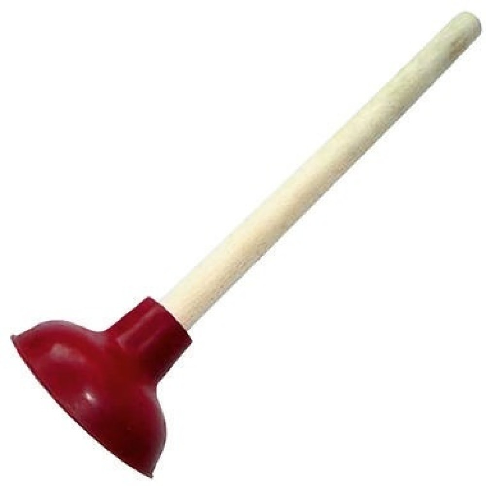 Produktabbildung: Saugglocke Holz/Gummi rot