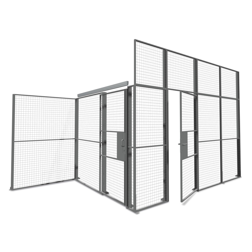 Imagen del producto: Puerta de dos hojas para sistema de tabiques TROAX®, ancho 1.000 mm, candado