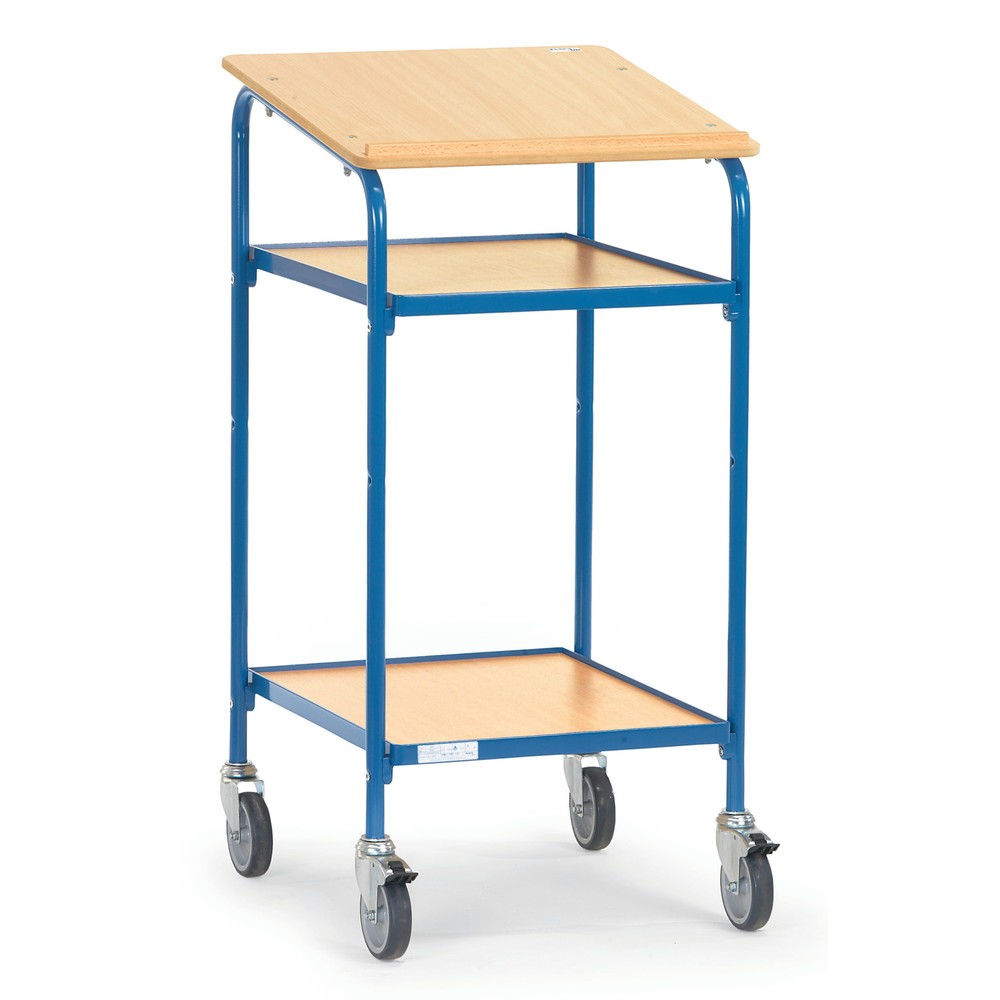 Zdjęcie produktu: fetra® Mobilna pulpit Premium, otwarta, z 2 półkami