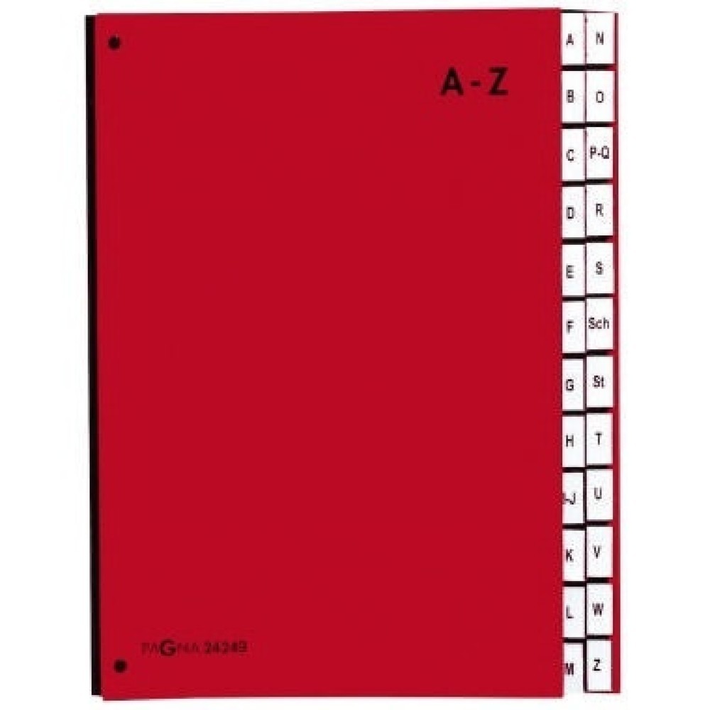 Produktabbildung: PAGNA Pultordner 24249-01 DIN A4 A-Z 24Fächer Polypropylen rt