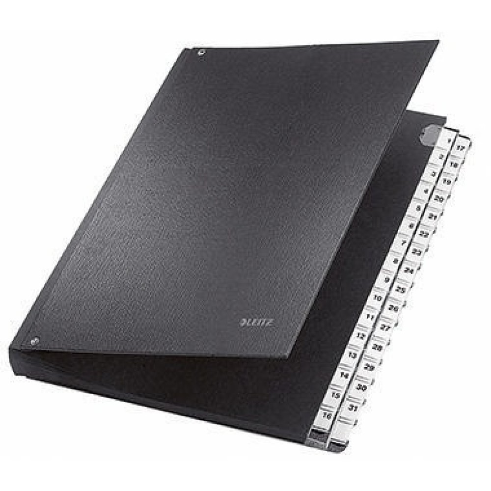 Produktabbildung Nr. 1: Leitz Pultordner 59310095 DIN A4 1-31 32Fächer Graupappe schwarz