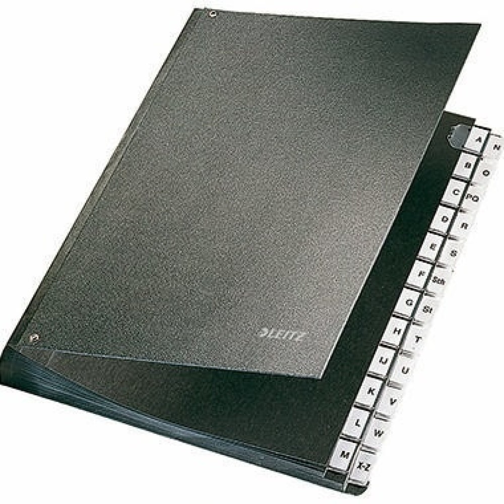 Produktabbildung: Leitz Pultordner 58240095 DIN A4 24Fächer Hartpappe schwarz