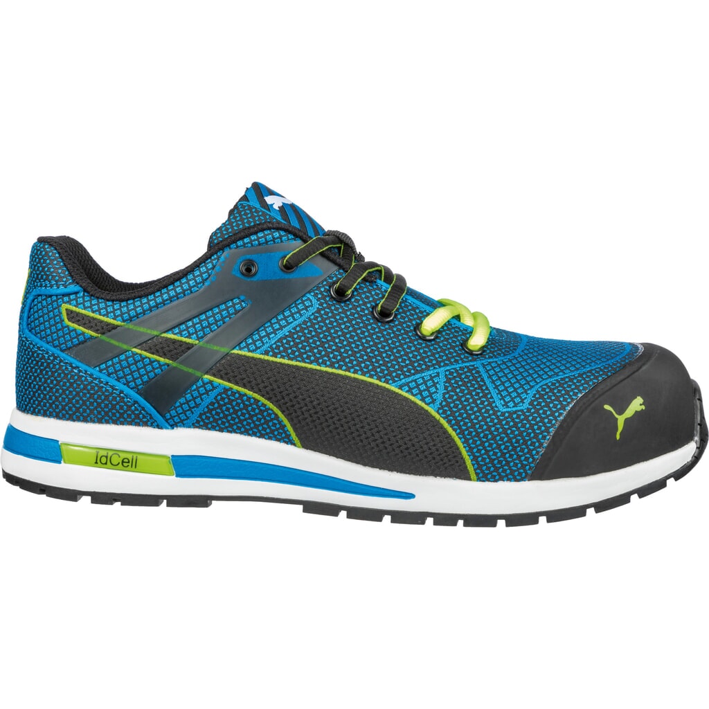 Produktabbildung: PUMA® Sicherheitshalbschuh Blaze Knit LOW S1P HRO SRC Größe 41, blau-kombiniert