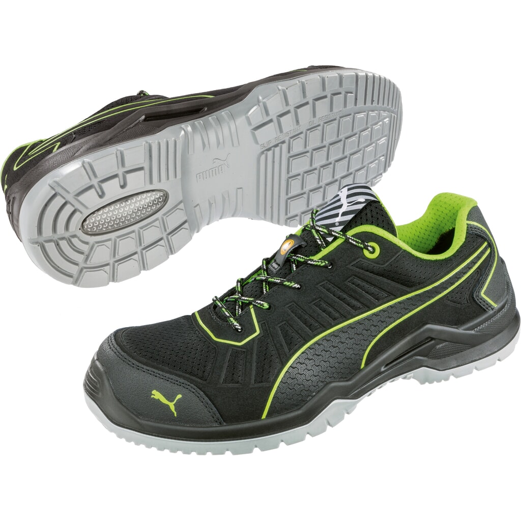 PUMA® Sicherheitshalbschuh Fuse TC GREEN LOW S1P ESD SRC Größe 49, schwarz/grün Produktabbildung Nr. 4: PUMA® Sicherheitshalbschuh Fuse TC GREEN LOW S1P ESD SRC Größe 49, schwarz/grün