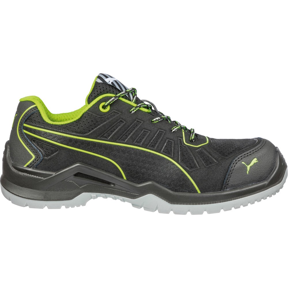 Produktabbildung: PUMA® Sicherheitshalbschuh Fuse TC GREEN LOW S1P ESD SRC Größe 49, schwarz/grün