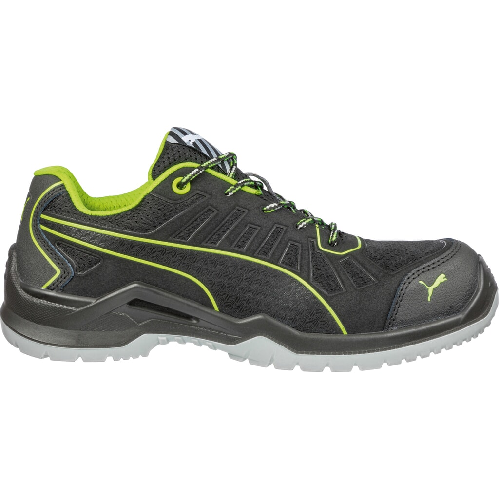 Produktabbildung: PUMA® Sicherheitshalbschuh Fuse TC GREEN LOW S1P ESD SRC Größe 49, schwarz/grün