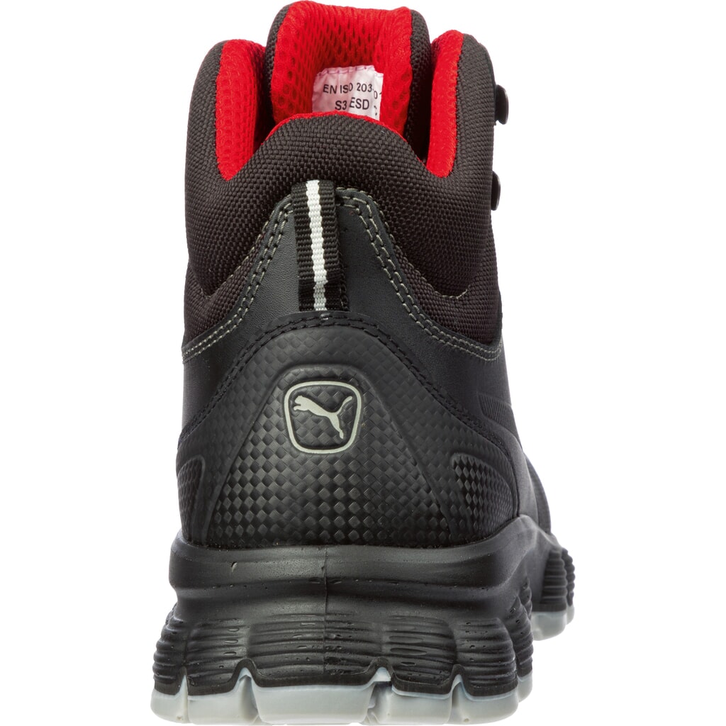 PUMA® Sicherheitsstiefel CONDOR BLACK MID S3 ESD SRC Größe 39, schwarz/grau Produktabbildung Nr. 2: PUMA® Sicherheitsstiefel CONDOR BLACK MID S3 ESD SRC Größe 39, schwarz/grau