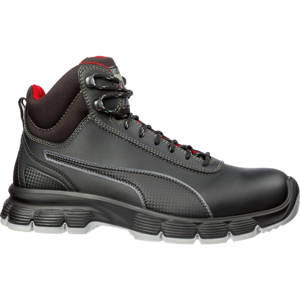Produktabbildung: PUMA® Sicherheitsstiefel CONDOR BLACK MID S3 ESD SRC Größe 44, schwarz/grau