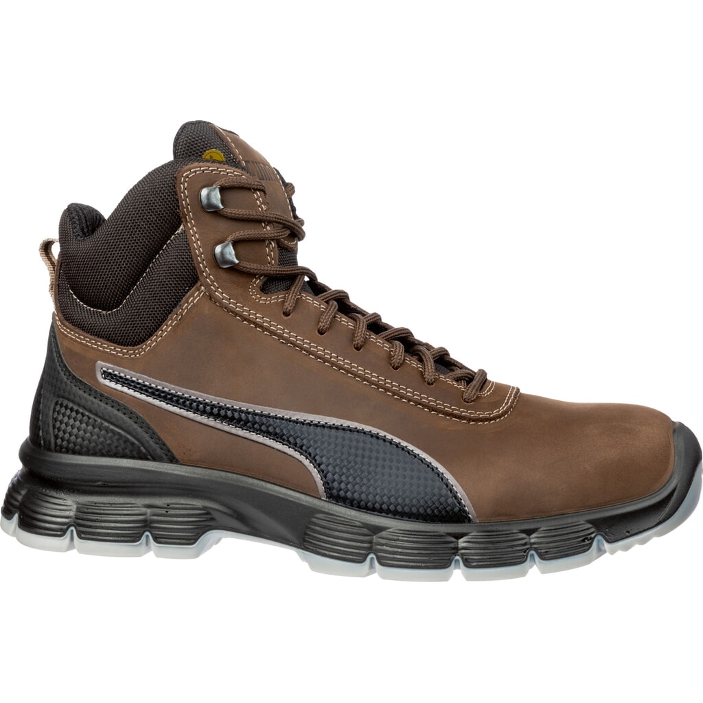 PUMA® Sicherheitsstiefel CONDOR BROWN MID S3 ESD SRC Größe 39, schwarz/braun Produktabbildung: PUMA® Sicherheitsstiefel CONDOR BROWN MID S3 ESD SRC Größe 39, schwarz/braun