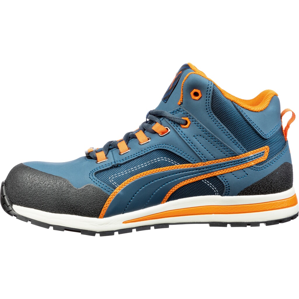 PUMA® Sicherheitsstiefel Crosstwist MID S3 HRO SRC Größe 39, blau/orange Produktabbildung Nr. 3: PUMA® Sicherheitsstiefel Crosstwist MID S3 HRO SRC Größe 39, blau/orange