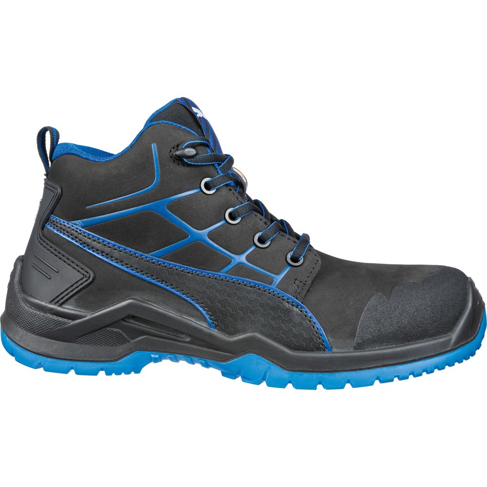 Produktabbildung: PUMA® Sicherheitsstiefel Krypton BLUE MID S3 ESD SRC Größe 48, schwarz-blau