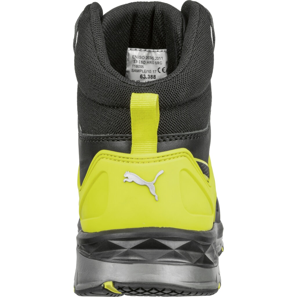 PUMA® Sicherheitsstiefel Velocity 2.0 YELLOW MID S3 ESD HRO SRC Größe 40, schwarz/gelb Produktabbildung Nr. 3: PUMA® Sicherheitsstiefel Velocity 2.0 YELLOW MID S3 ESD HRO SRC Größe 40, schwarz/gelb