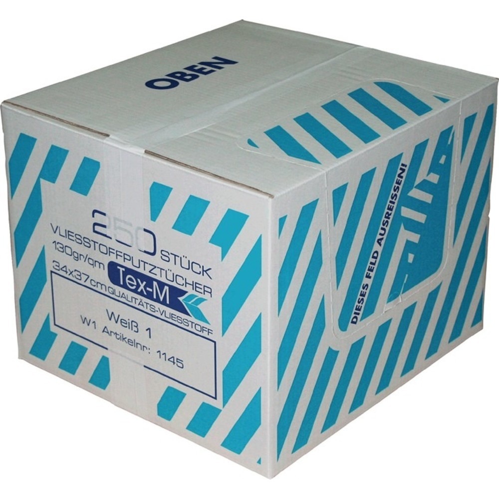 Produktabbildung: Putztuchvliesstoff L370xB340ca.mm weiß
