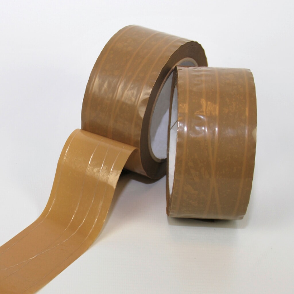 PVC-Klebeband, BxL 50 mm x 66 lfm, braun, 36 Stk/VE, verstärkt mit 3 Längsfäden und 1 Sinusfaden Produktabbildung: PVC-Klebeband, BxL 50 mm x 66 lfm, braun, 36 Stk/VE, verstärkt mit 3 Längsfäden und 1 Sinusfaden