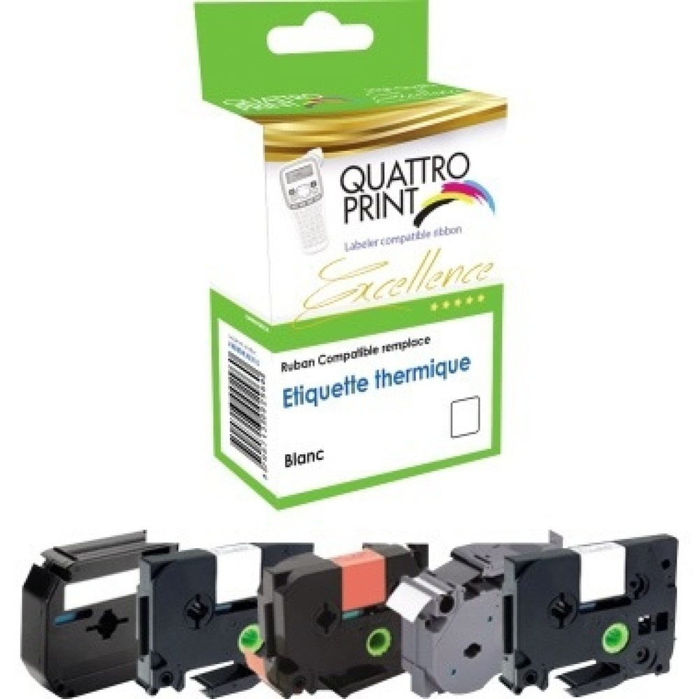 Produktabbildung Nr. 3: Quattro-Print Schriftband A193220 wie Brother TZE531 sw/bl 12mmx8m