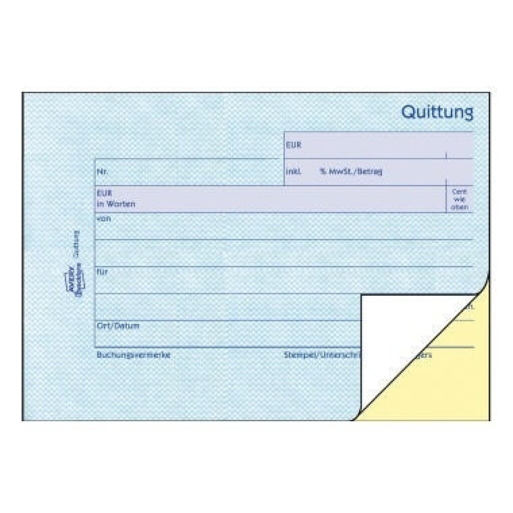 Avery Zweckform Quittung 1736 DIN A6 quer 2x40Blatt Produktabbildung: Avery Zweckform Quittung 1736 DIN A6 quer 2x40Blatt